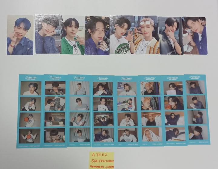 ATEEZ 2023 SUMMER PHOTOBOOK - Official Photocards Set (8EA) &amp; 4 Cut Photo Sticker Set (8EA) [23.09.04] - HALLYUSUPERSTORE