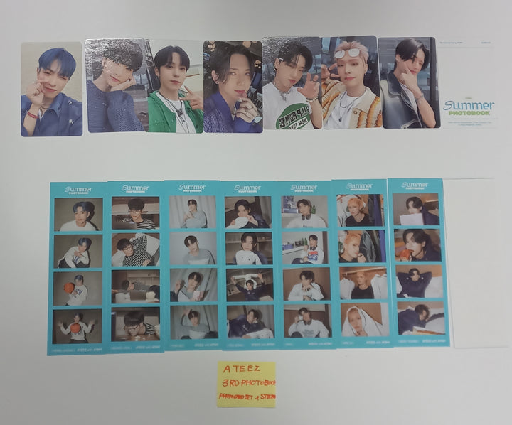 ATEEZ 2023 SUMMER PHOTOBOOK - Official Photocards Set (8EA) &amp; 4 Cut Photo Sticker Set (8EA) [23.09.04] - HALLYUSUPERSTORE