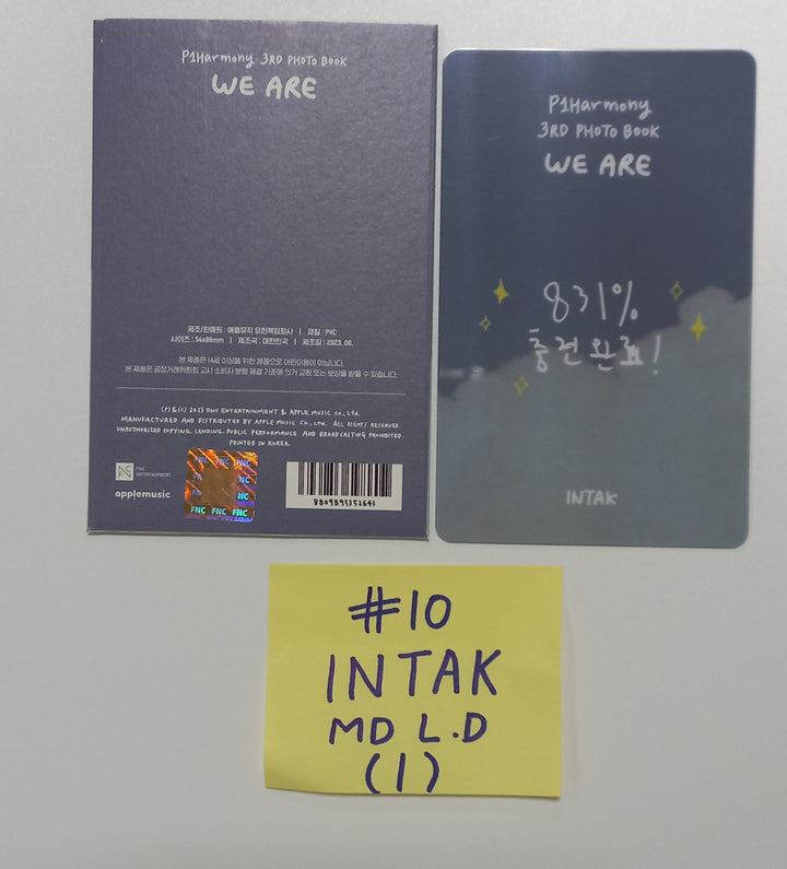 P1Harmony "WE ARE" 3rd PHOTO BOOK - Official Lucky Draw PVC Photocard [23.09.05] - HALLYUSUPERSTORE