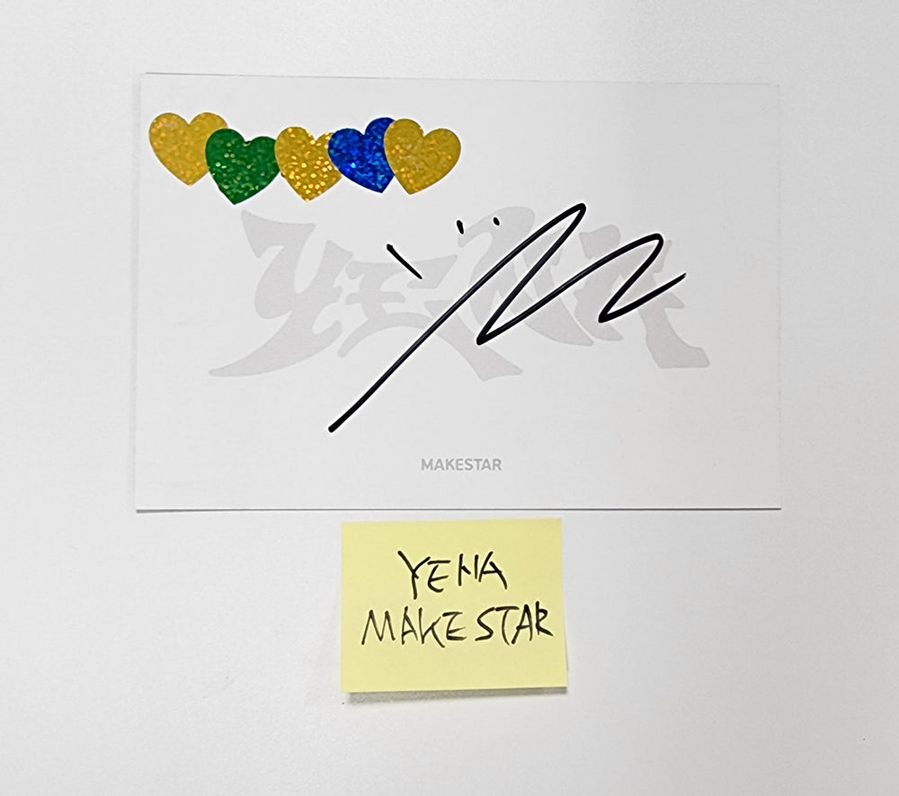 Yena "HATE XX" - Makestar Fansign Event Hand Autographed(Signed) Postcard [23.09.07] - HALLYUSUPERSTORE
