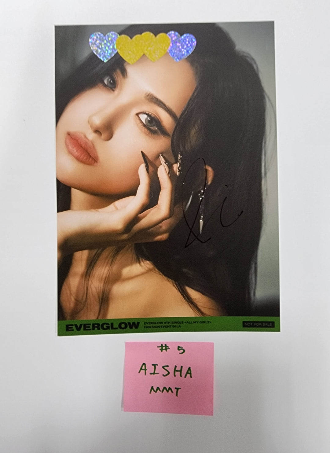 Everglow "ALL MY GIRLS" - MMT Fansign Event Hand Autographed(Signed) Postacard [23.09.07] - HALLYUSUPERSTORE