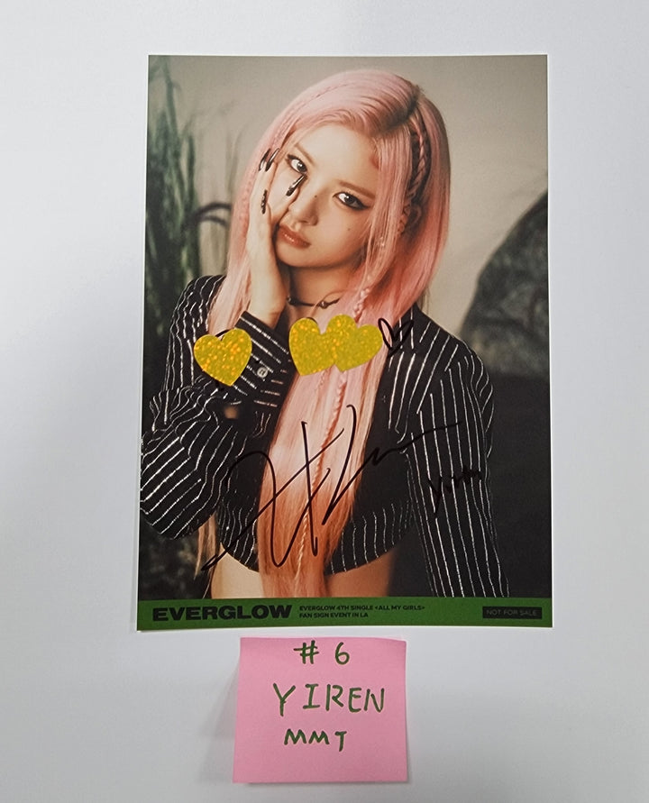 Everglow "ALL MY GIRLS" - MMT Fansign Event Hand Autographed(Signed) Postacard [23.09.07] - HALLYUSUPERSTORE