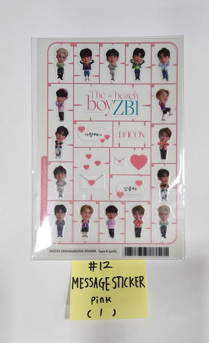 ZEROBASEONE (ZB1) ‘The Beach Boy ZB1’ - DICON Pop-Up Official MD [Postcard, Message Sticker] [23.09.08] - HALLYUSUPERSTORE