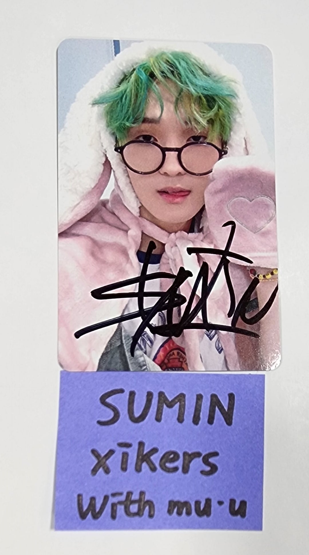 Sumin (Of Xikers) "HOUSE OF TRICKY : How to Play" - Hand Autographed(Signed) Photocard [23.09.08] - HALLYUSUPERSTORE