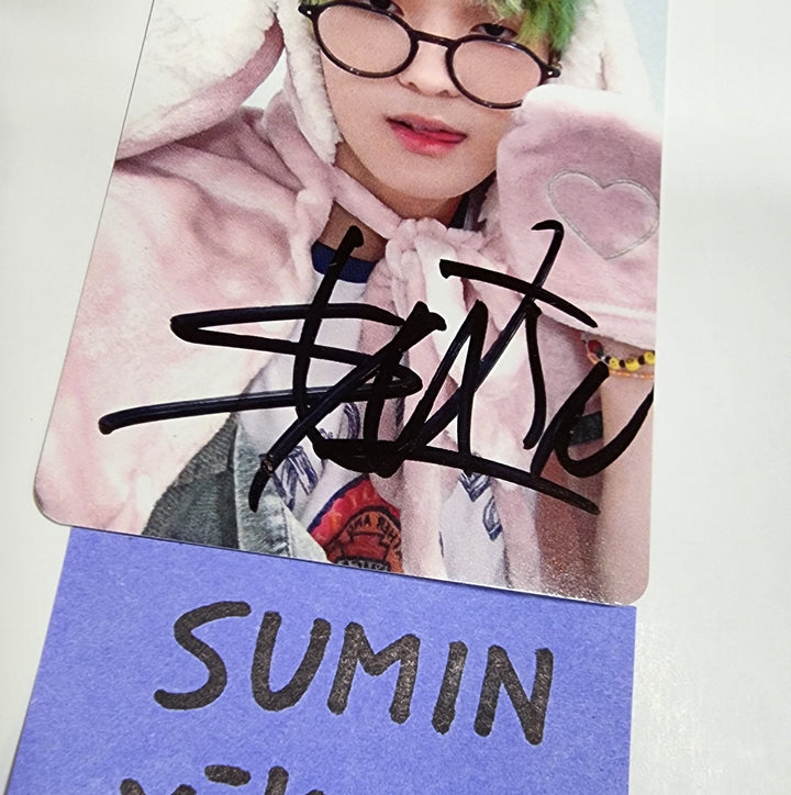 Sumin (Of Xikers) "HOUSE OF TRICKY : How to Play" - Hand Autographed(Signed) Photocard [23.09.08] - HALLYUSUPERSTORE