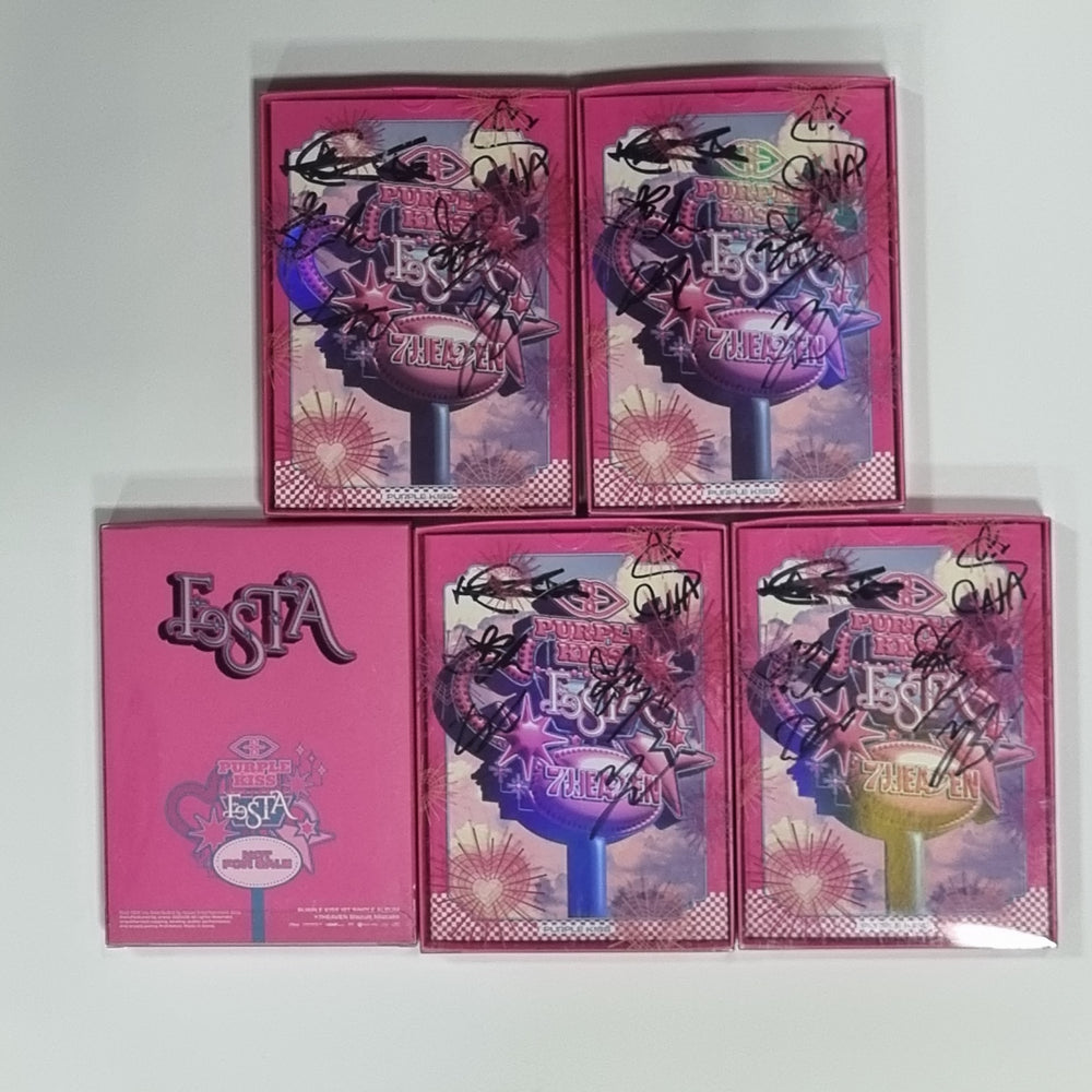 PURPLE KISS "FESTA" - Hand Autographed(Signed) Promo Album [23.09.19] - HALLYUSUPERSTORE