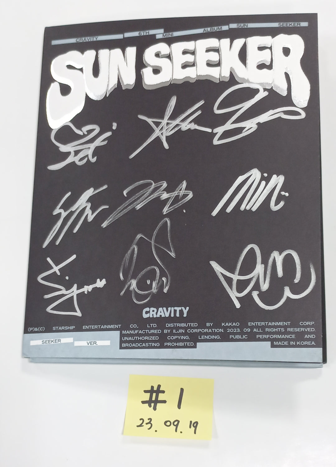 CRAVITY "SUN SEEKER" - Hand Autographed(Signed) Promo Album [23.09.19] - HALLYUSUPERSTORE