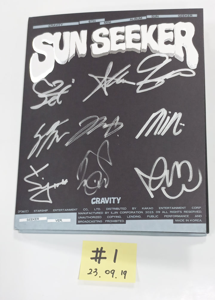 CRAVITY "SUN SEEKER" - Hand Autographed(Signed) Promo Album [23.09.19] - HALLYUSUPERSTORE