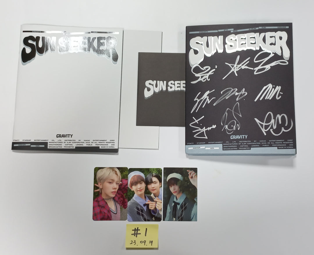 CRAVITY "SUN SEEKER" - Hand Autographed(Signed) Promo Album [23.09.19] - HALLYUSUPERSTORE