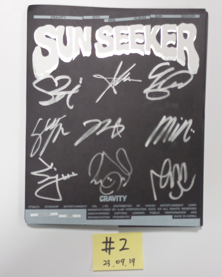 CRAVITY "SUN SEEKER" - Hand Autographed(Signed) Promo Album [23.09.19] - HALLYUSUPERSTORE
