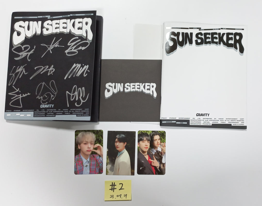 CRAVITY "SUN SEEKER" - Hand Autographed(Signed) Promo Album [23.09.19] - HALLYUSUPERSTORE