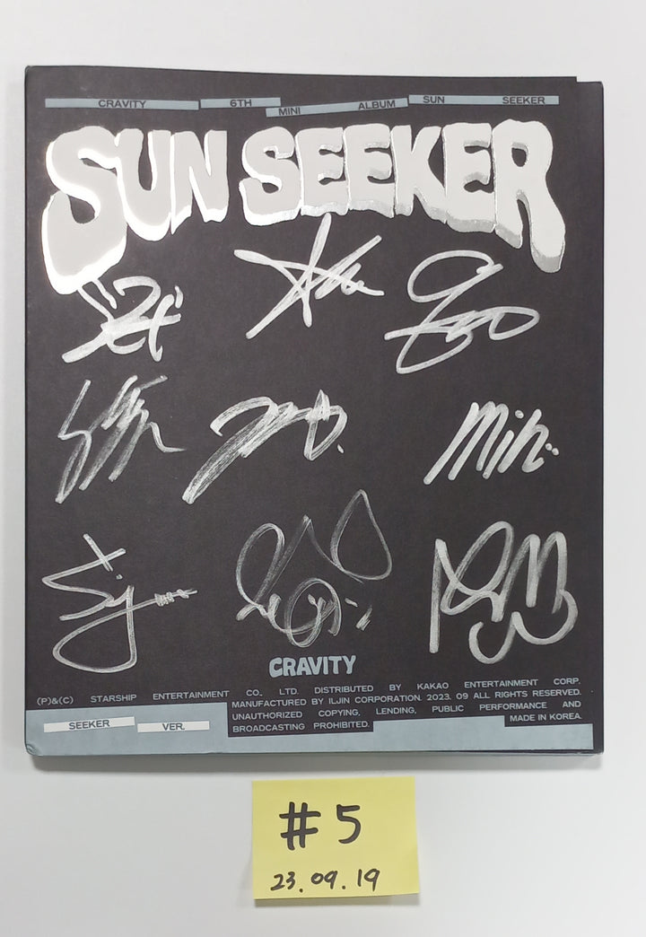 CRAVITY "SUN SEEKER" - Hand Autographed(Signed) Promo Album [23.09.19] - HALLYUSUPERSTORE
