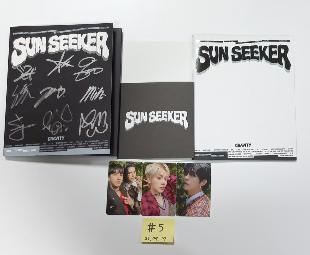 CRAVITY "SUN SEEKER" - Hand Autographed(Signed) Promo Album [23.09.19] - HALLYUSUPERSTORE