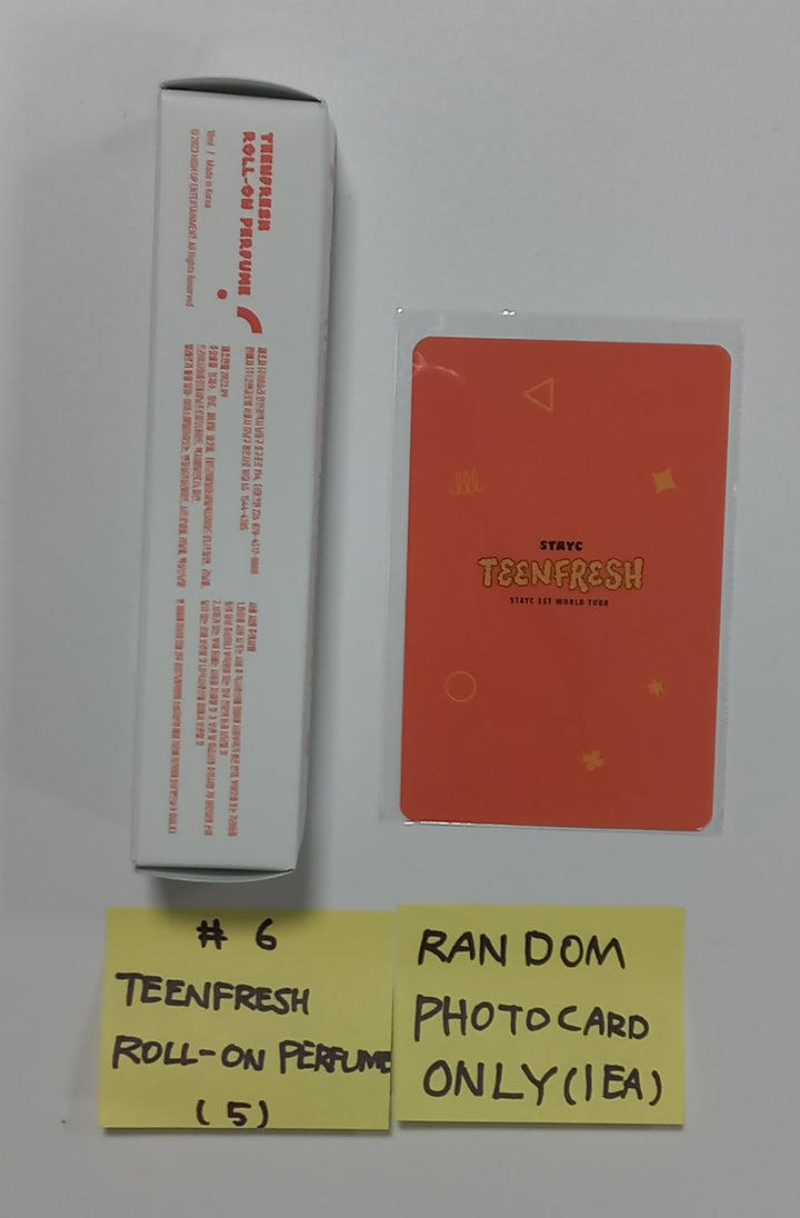 STAYC "TEENFRESH" 1st World Tour - Official MD [Photo Slogan, ID Photo Holder Set, Mini Poster Set, Teenefresh Perfume, Binder Book, T-shirt, Jacket, Pouch,  Keyring] [23.09.23] - HALLYUSUPERSTORE