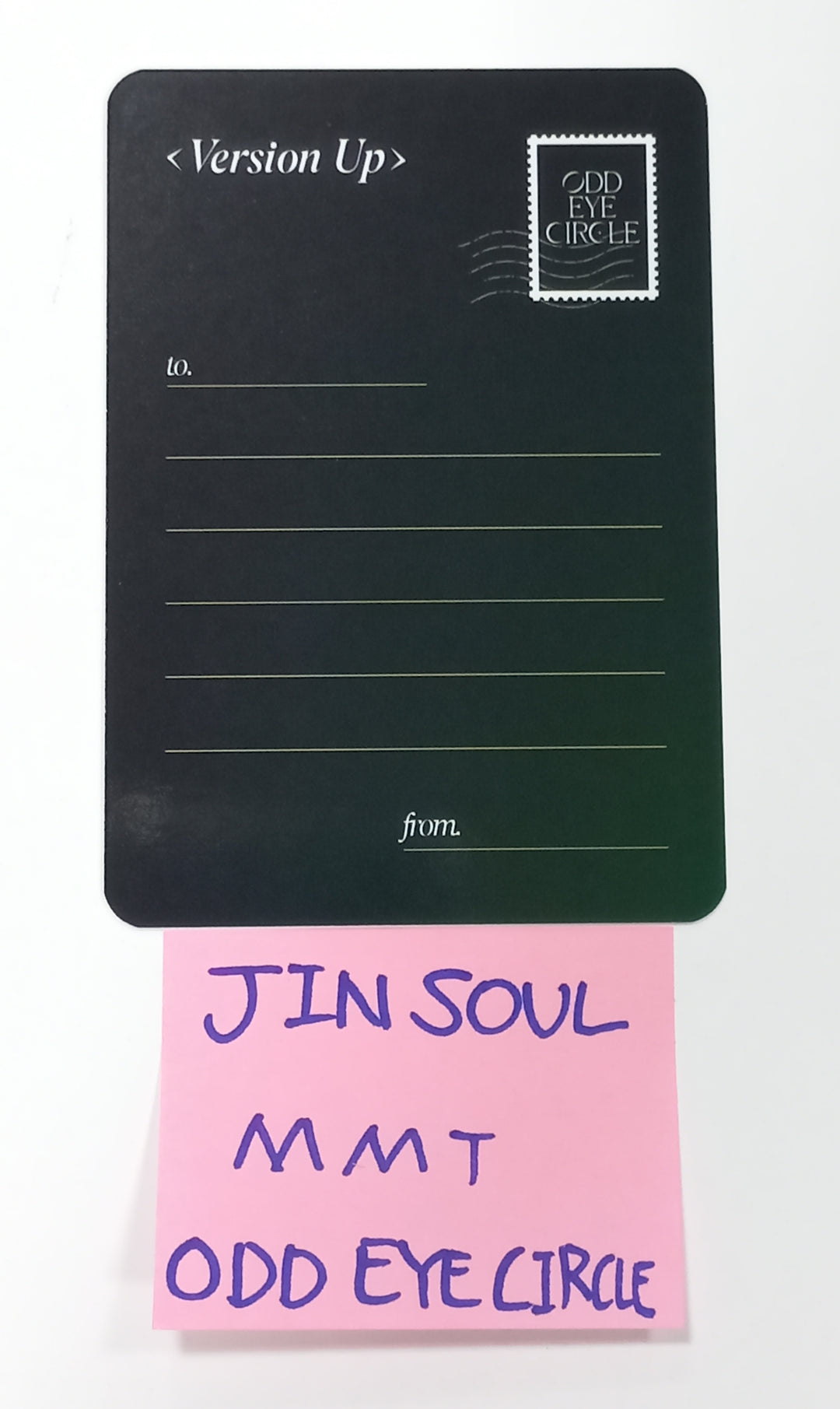 Jinsoul (Of ODD EYE CIRCLE) "Version Up"- Hand Autographed(Signed) Mini Postcard [23.10.10] - HALLYUSUPERSTORE