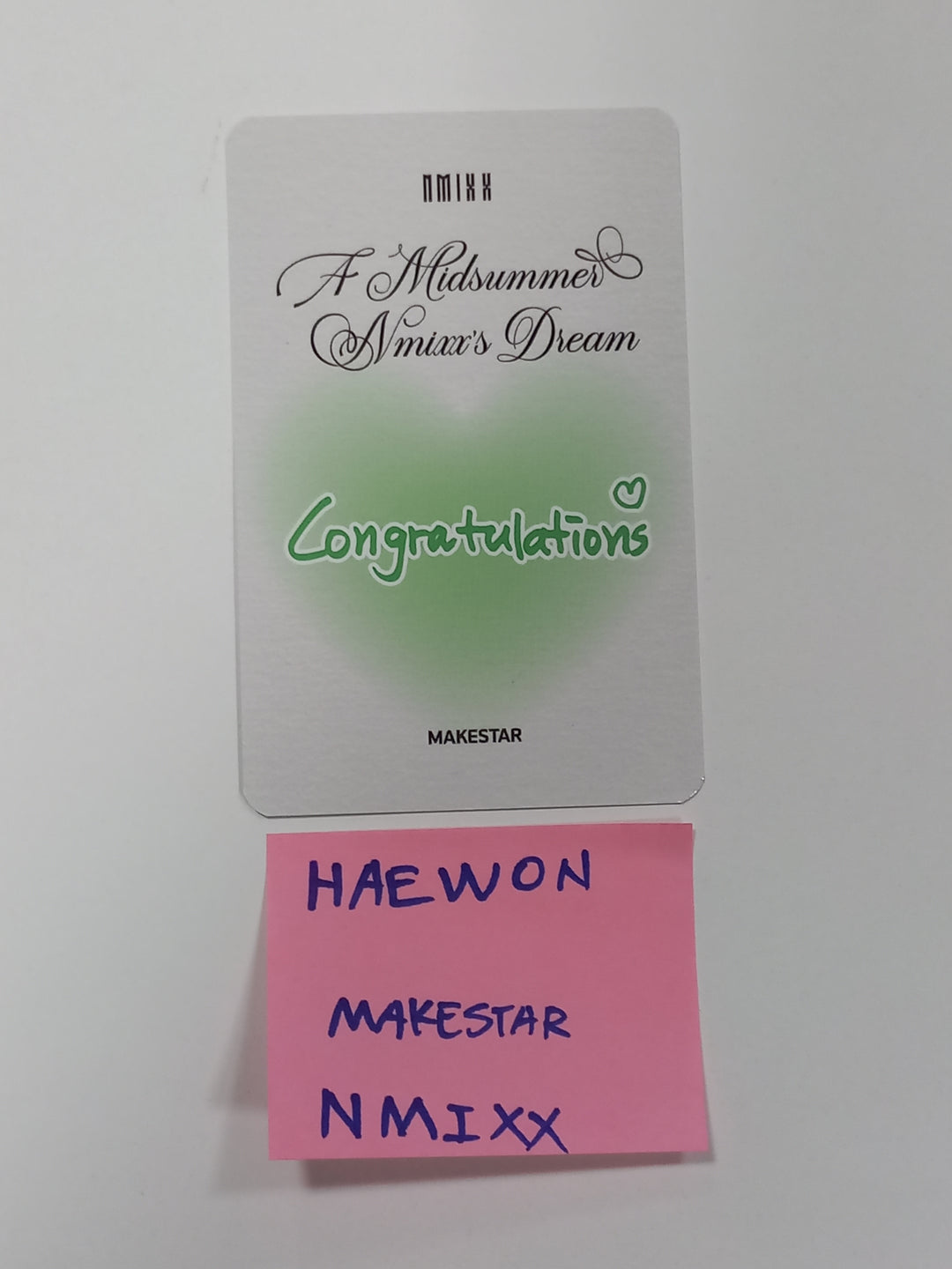 Haewon (Of NMIXX) "A Midsummer NMIXX’s Dream" - Hand Autographed(Signed) Photocard [23.10.10] - HALLYUSUPERSTORE