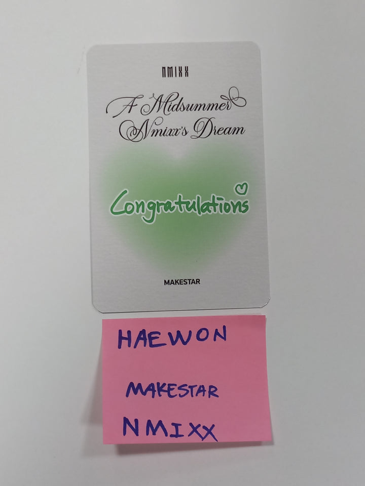 Haewon (Of NMIXX) "A Midsummer NMIXX’s Dream" - Hand Autographed(Signed) Photocard [23.10.10] - HALLYUSUPERSTORE