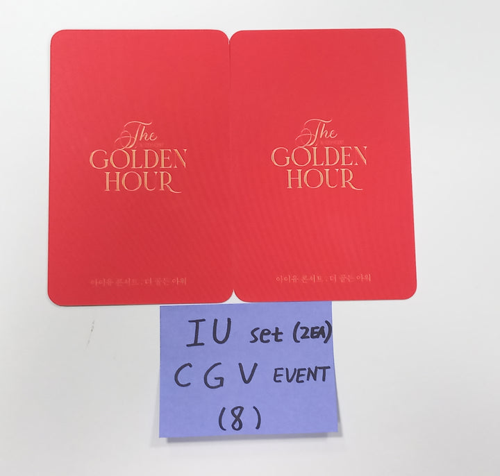 IU "The Golden Hour" - CGV Concert Movie Event Ticket Gift Photocards Set (2EA) Round 2 [23.10.11] - HALLYUSUPERSTORE