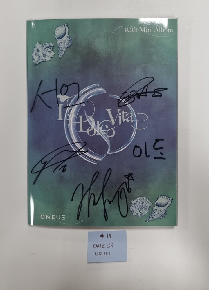 ZEROBASEONE "ZEROBASEONE", TXT "FREEFALL", NCT 127 "Fact Check", ONEUS "La Dolce Vita" - Hand Autographed(Signed) Promo Album [23.10.16] (Restocked 10/17) - HALLYUSUPERSTORE