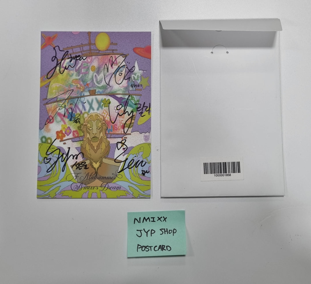 NMIXX "A Midsummer NMIXX’s Dream" - Hand Autographed(Signed) Postcard [23.10.18] - HALLYUSUPERSTORE