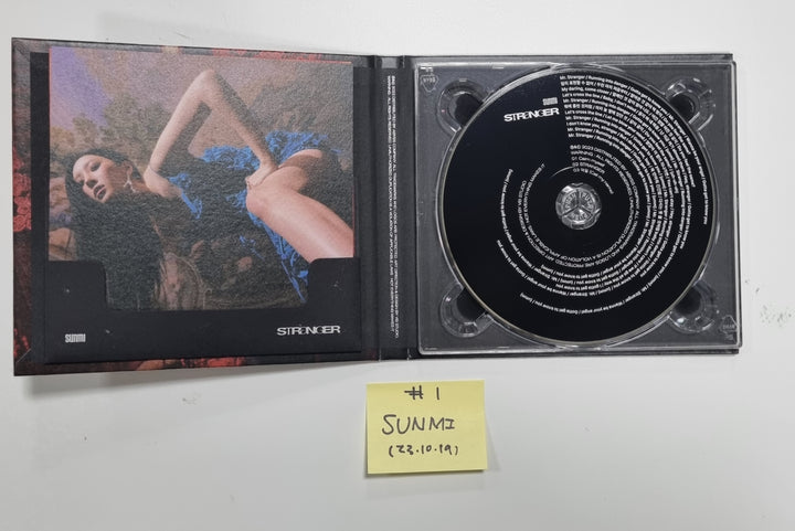 SUNMI "STRANGER" - Hand Autographed(Signed) Promo Album [23.10.19] - HALLYUSUPERSTORE