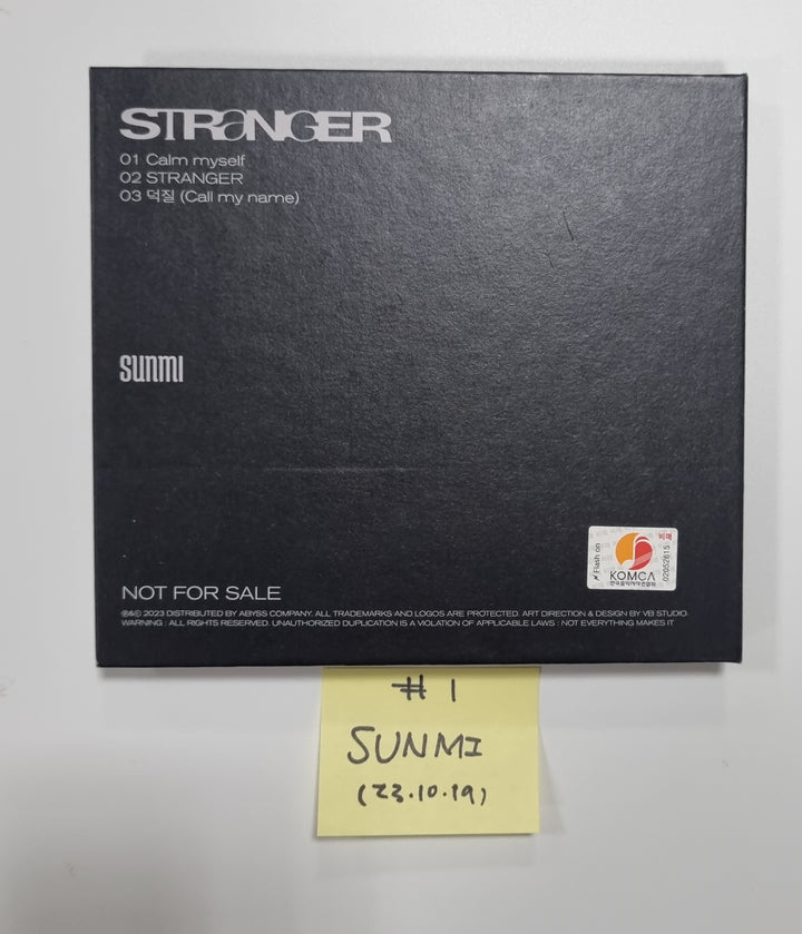 SUNMI "STRANGER" - Hand Autographed(Signed) Promo Album [23.10.19] - HALLYUSUPERSTORE