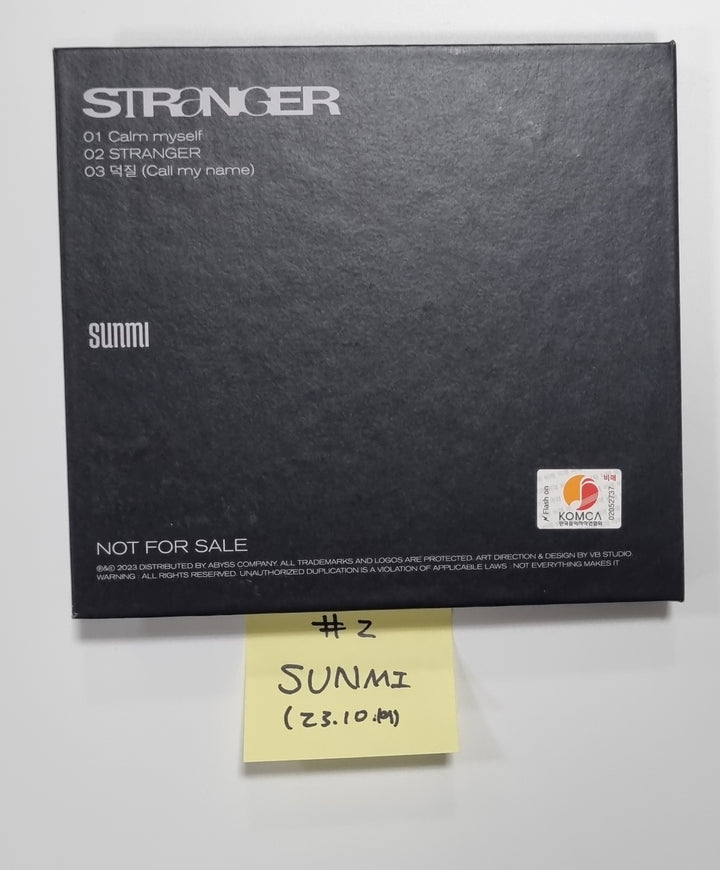 SUNMI "STRANGER" - Hand Autographed(Signed) Promo Album [23.10.19] - HALLYUSUPERSTORE