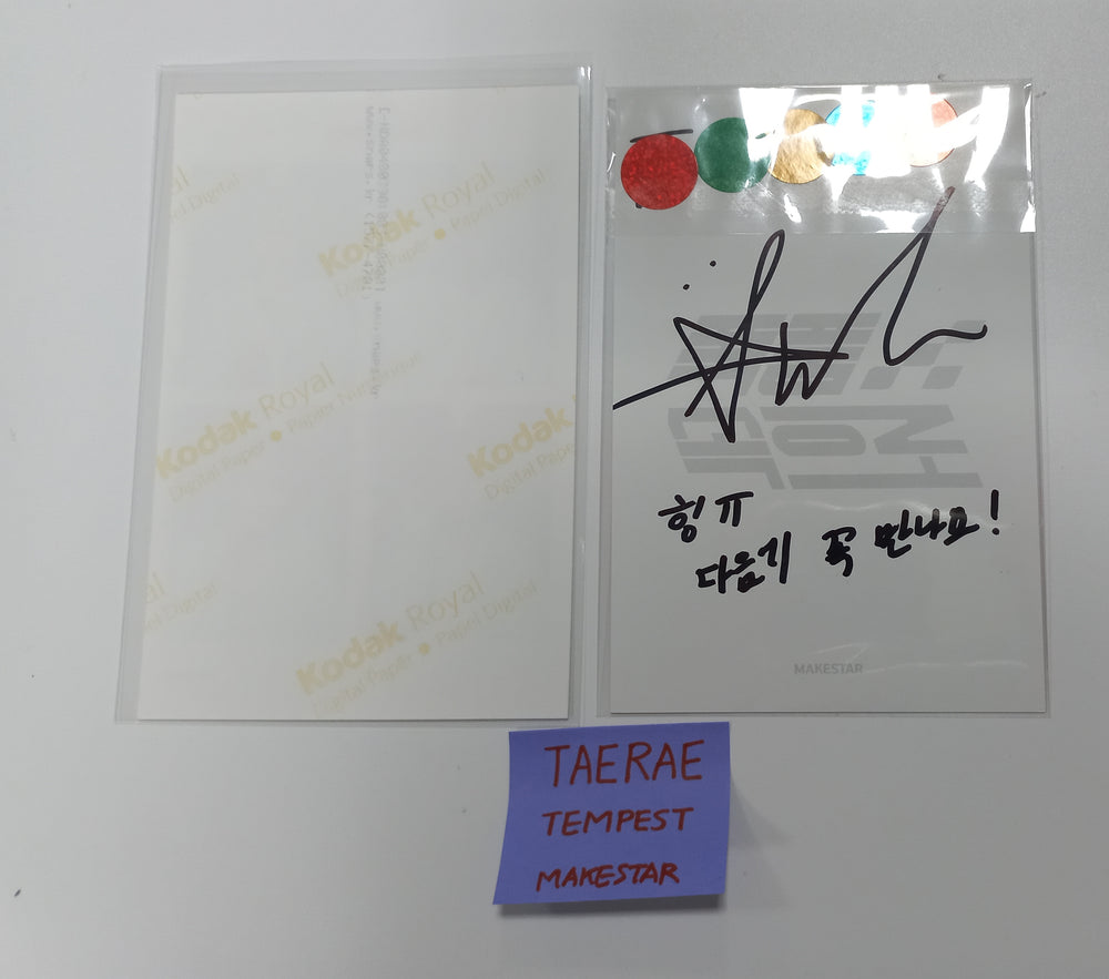 TAERAE (Of TEMPEST) "폭풍속으로" - Makestar Fansign Event 4 Cut Photo & Hand Autographed(Signed) Photo [23.10.20] - HALLYUSUPERSTORE
