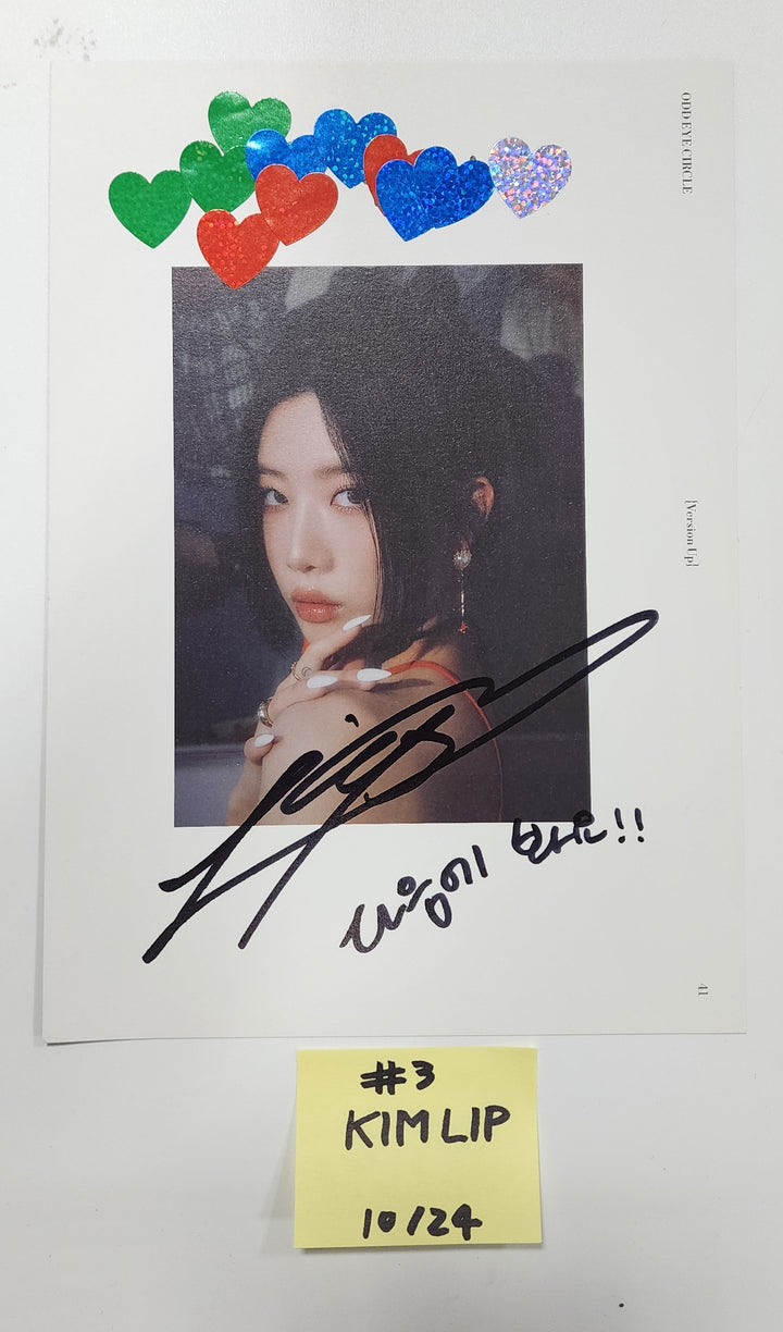ODD EYE CIRCLE "Version Up" - A Cut Page From Fansign Event Album [23.10.25] - HALLYUSUPERSTORE