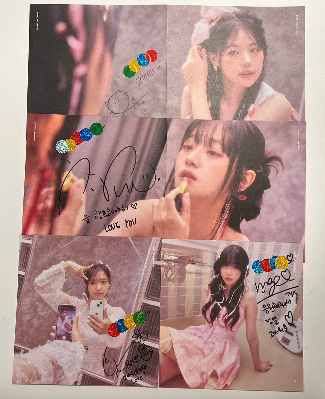QWER "Harmony from Discord" - A Cut Page From Fansign Event Album [23.10.27] - HALLYUSUPERSTORE
