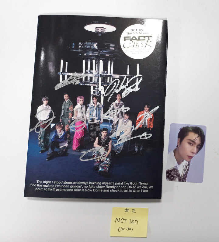 NCT 127 "Fact Check" - Hand Autographed(Signed) Promo Album - Please Read ! [23.10.30] - HALLYUSUPERSTORE