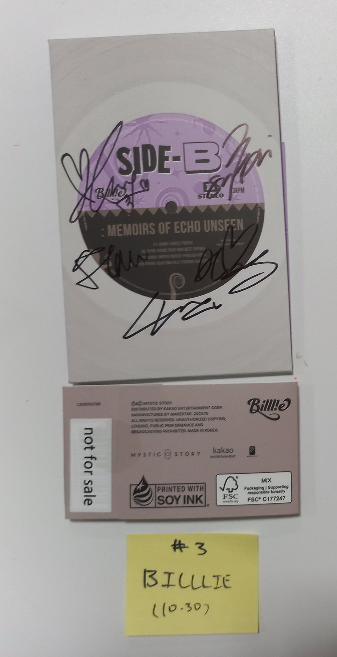 Billlie "side-B : memoirs of echo unseen" - Hand Autographed(Signed) Promo Album [Poca Ver.] [23.10.30] - HALLYUSUPERSTORE