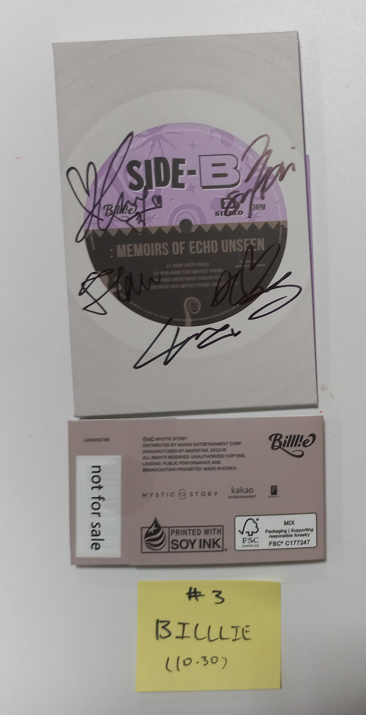 Billlie "side-B : memoirs of echo unseen" - Hand Autographed(Signed) Promo Album [Poca Ver.] [23.10.30] - HALLYUSUPERSTORE
