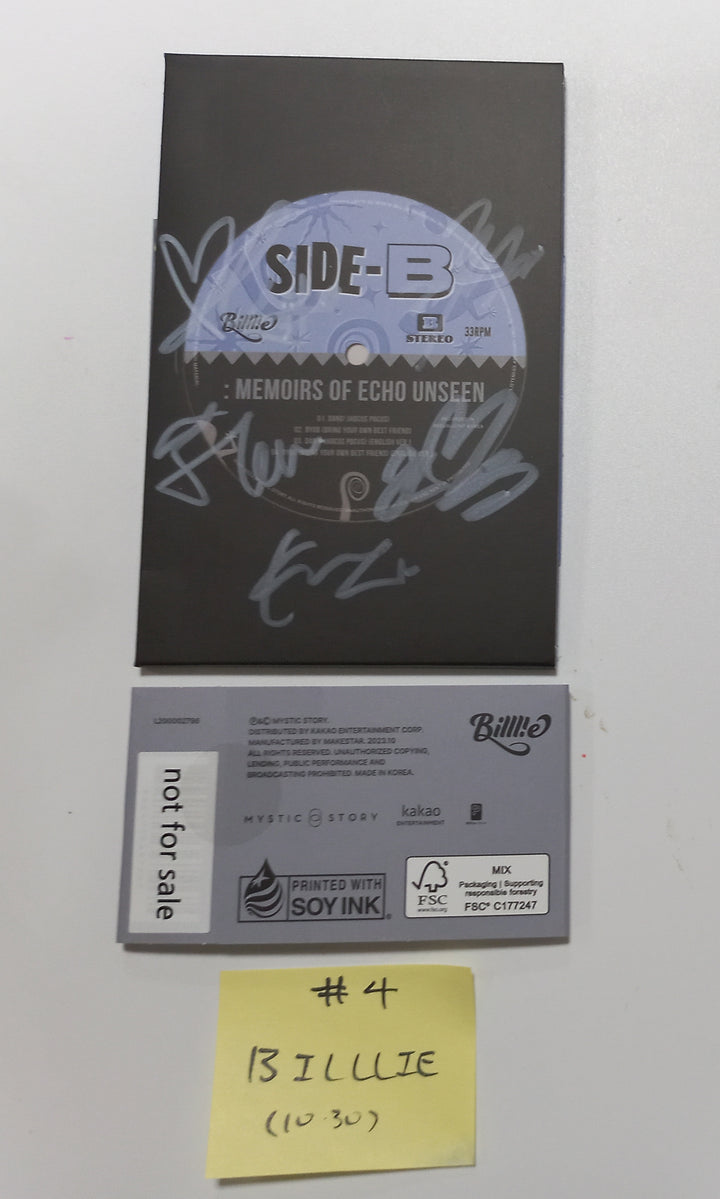 Billlie "side-B : memoirs of echo unseen" - Hand Autographed(Signed) Promo Album [Poca Ver.] [23.10.30] - HALLYUSUPERSTORE