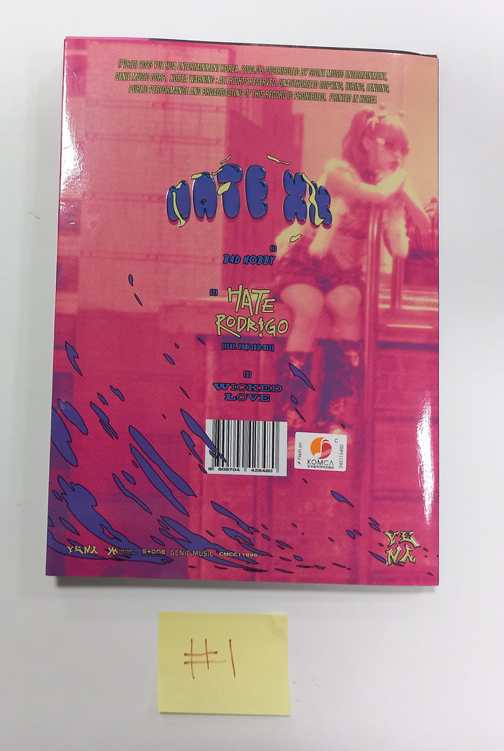 Yena "HATE XX" - Hand Autographed(Signed) Album [23.10.31] - HALLYUSUPERSTORE