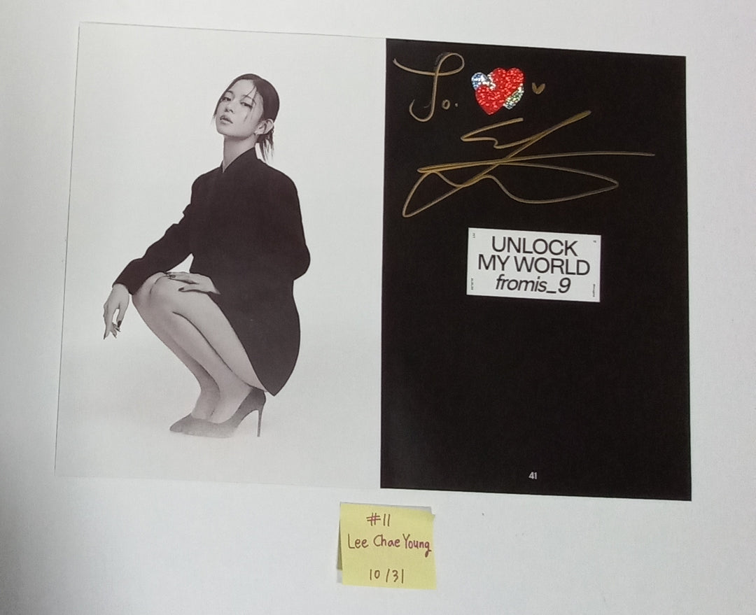 Fromis_9 "Unlock My World" - A Cut Page From Fansign Event Album [23.10.31] - HALLYUSUPERSTORE
