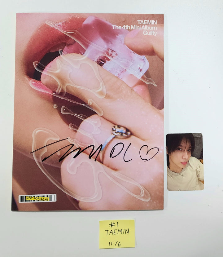 Taemin (of SHINee) 4th Mini "Guilty" - Hand Autographed(Signed) Promo Album [23.11.06] - HALLYUSUPERSTORE