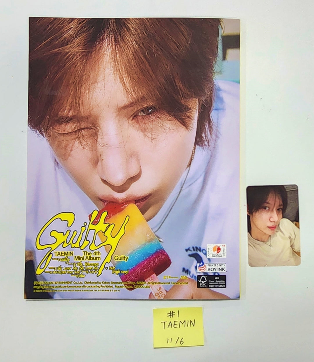 Taemin (of SHINee) 4th Mini "Guilty" - Hand Autographed(Signed) Promo Album [23.11.06] - HALLYUSUPERSTORE