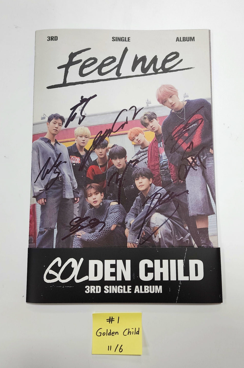 Golden Child 3rd Single "Feel Me" - Hand Autographed(Signed) Promo Album [23.11.06] - HALLYUSUPERSTORE