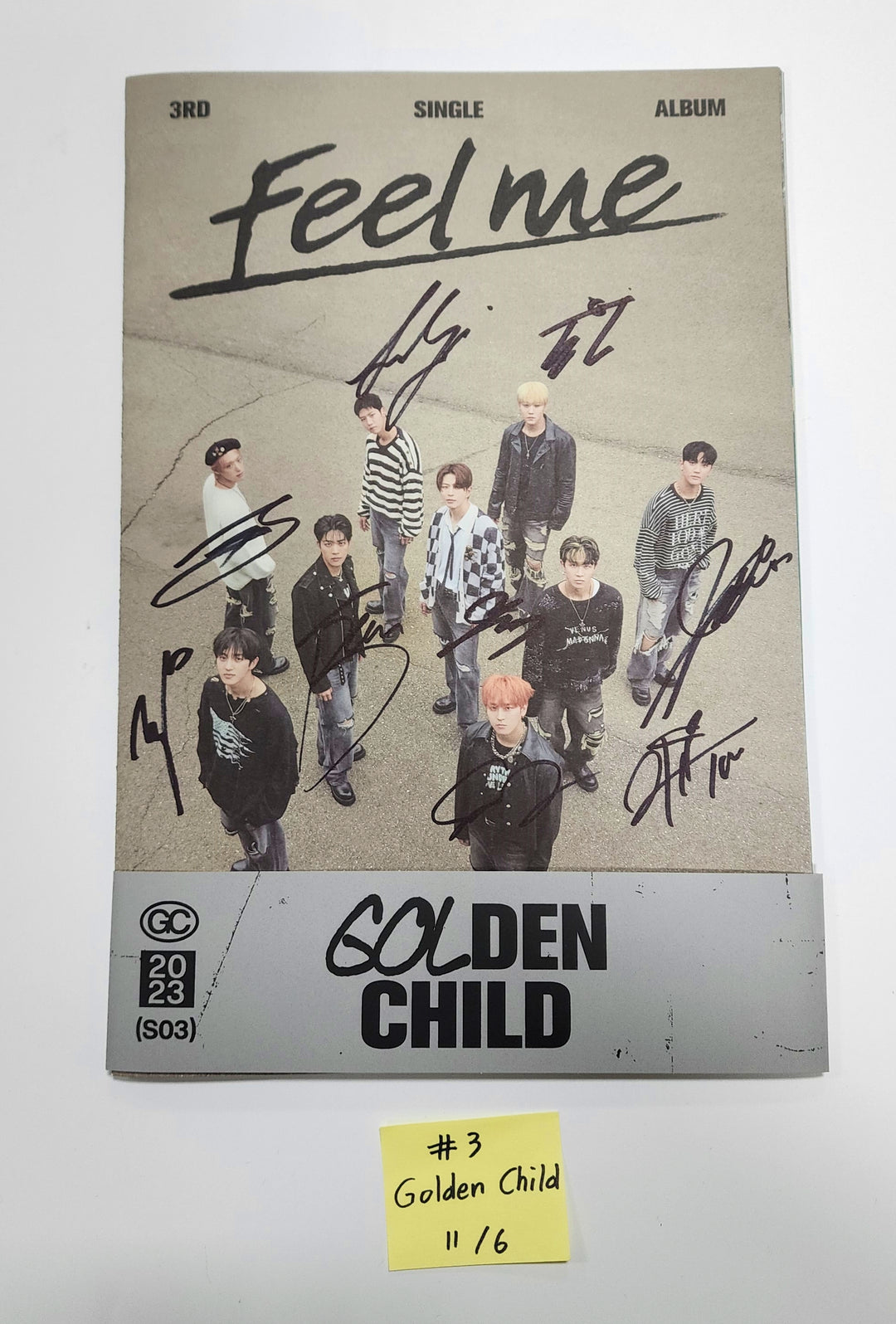 Golden Child 3rd Single "Feel Me" - Hand Autographed(Signed) Promo Album [23.11.06] - HALLYUSUPERSTORE