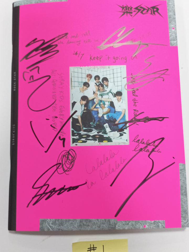 Stray Kids "樂-Star" - Hand Autographed(Signed) Promo Photocard [23.11.13] - HALLYUSUPERSTORE