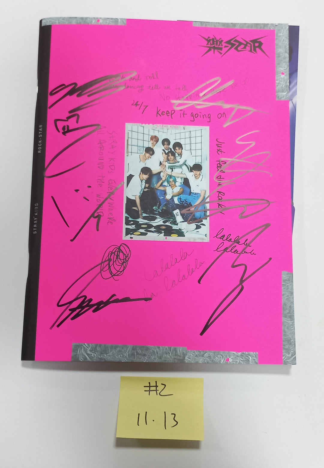 Stray Kids "樂-Star" - Hand Autographed(Signed) Promo Photocard [23.11.13] - HALLYUSUPERSTORE