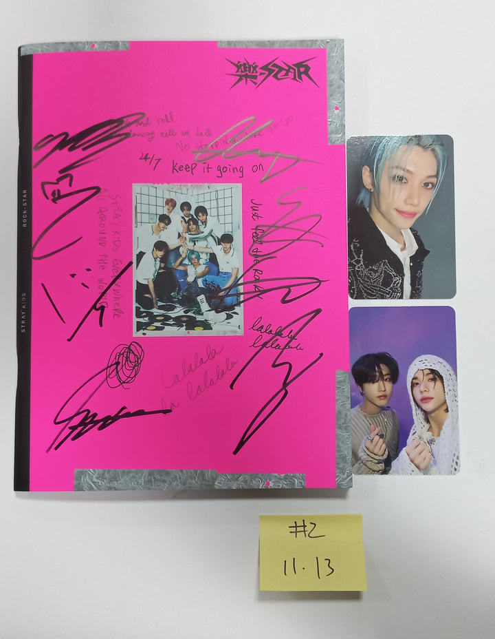 Stray Kids "樂-Star" - Hand Autographed(Signed) Promo Photocard [23.11.13] - HALLYUSUPERSTORE