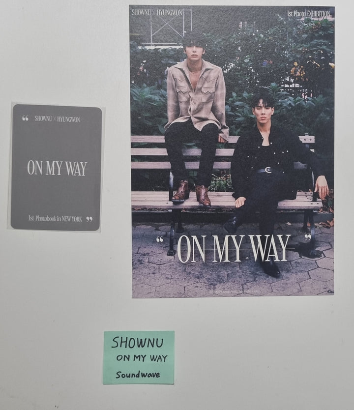 Shownu "ON MY WAY" - Hand Autographed(Signed) Photocard &amp; Paper [23.11.16] - HALLYUSUPERSTORE
