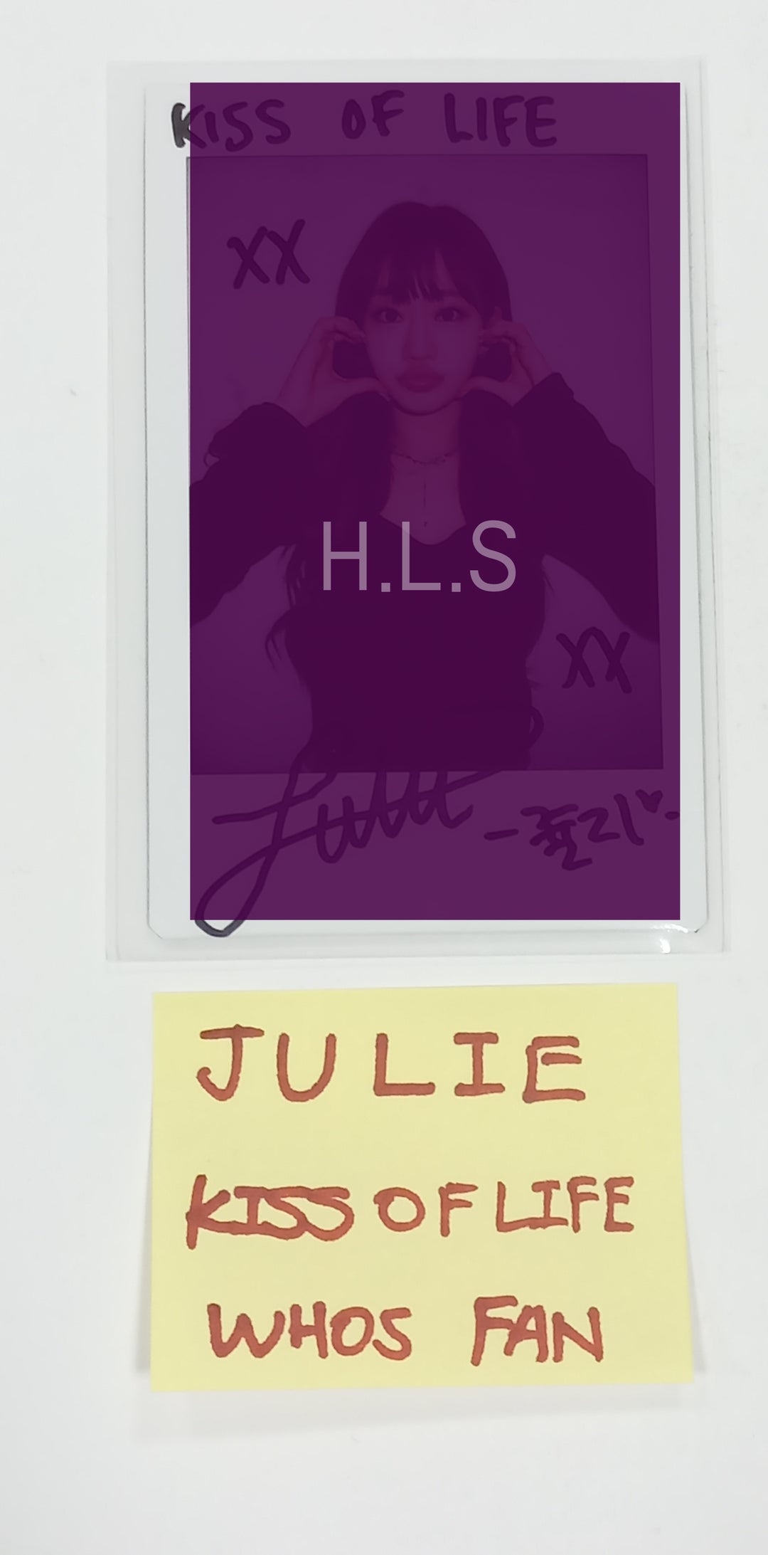 JULIE (Of KISS OF LIFE) "KISS OF LIFE" - Hand Autographed(Signed) Polaroid [23.11.23] - HALLYUSUPERSTORE