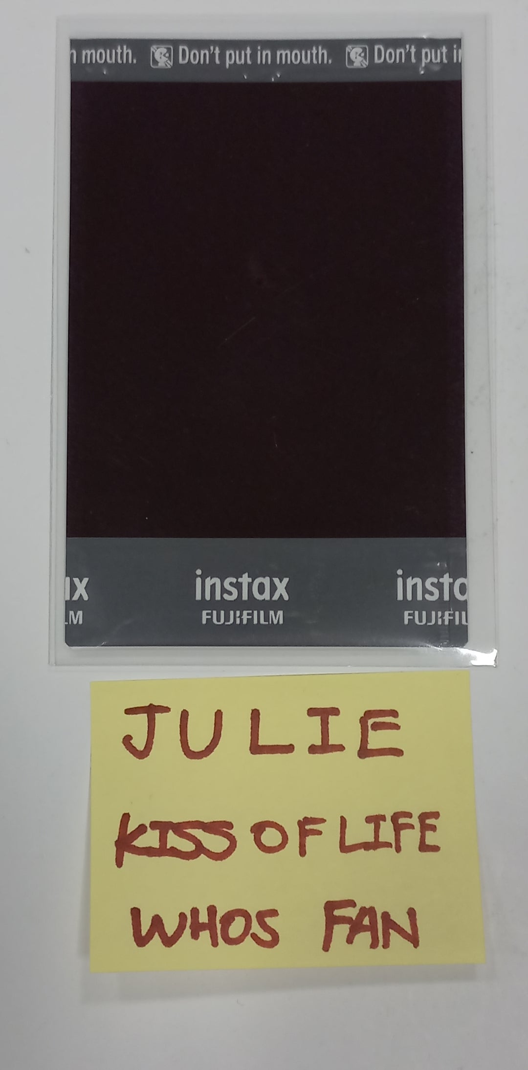 JULIE (Of KISS OF LIFE) "KISS OF LIFE" - Hand Autographed(Signed) Polaroid [23.11.23] - HALLYUSUPERSTORE