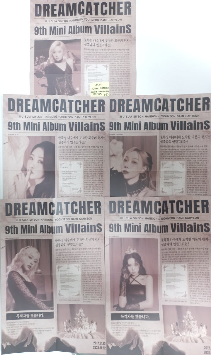 Dreamcatcher "VillainS" - Official Photocard, Poster Set (5EA) [Limited C Ver.] [23.11.29] - HALLYUSUPERSTORE