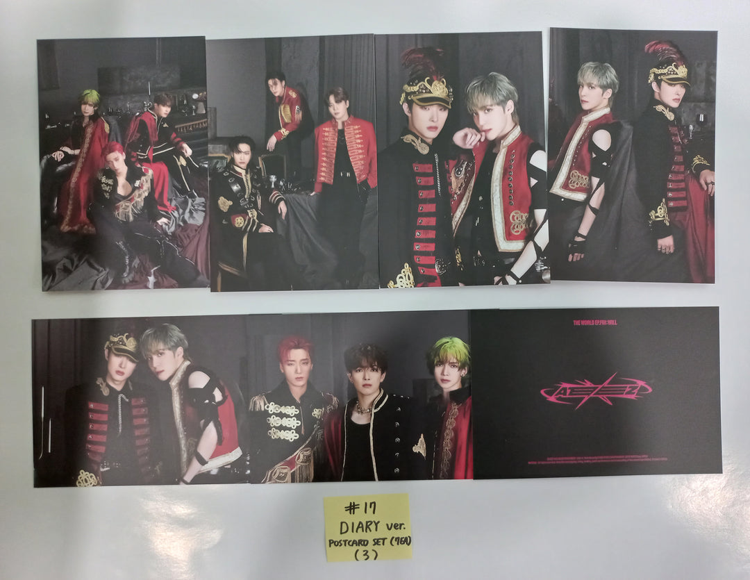 ATEEZ "THE WORLD EP.FIN : WILL" - Official Photocard, Postcard Set (7EA) [Diary Ver.] [23.12.06] - HALLYUSUPERSTORE