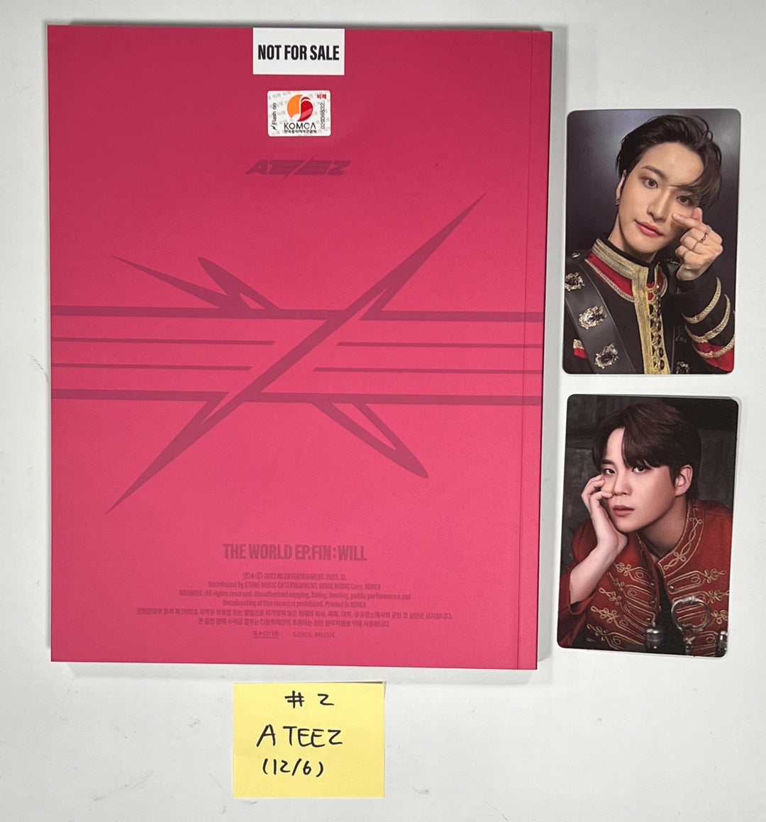 ATEEZ "THE WORLD EP.FIN : WILL", THE BOYZ "PHANTASY" - Hand Autographed(Signed) Promo Album [23.12.06] (Restocked 12/7) - HALLYUSUPERSTORE