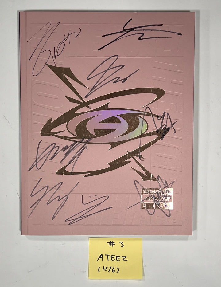 ATEEZ "THE WORLD EP.FIN : WILL", THE BOYZ "PHANTASY" - Hand Autographed(Signed) Promo Album [23.12.06] (Restocked 12/7) - HALLYUSUPERSTORE